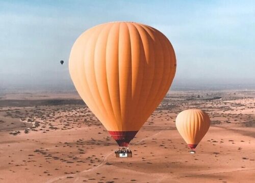 1 Day Hot Air Balloon Flight over Marrakech with Traditional Breakfast and Camel trek in the desert